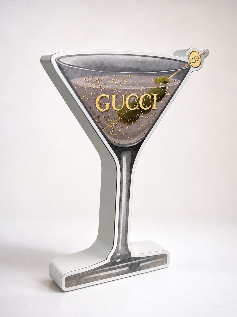 GUCCI LUXURY 3D WOOD MARTINI HOME DECOR